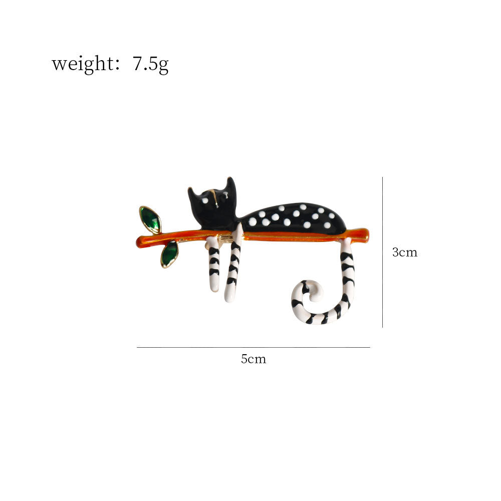 Polka Dot Kitty Cat Brooch Pin 4 Pack - Image 6