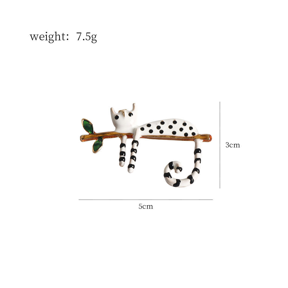 Polka Dot Kitty Cat Brooch Pin 4 Pack - Image 5