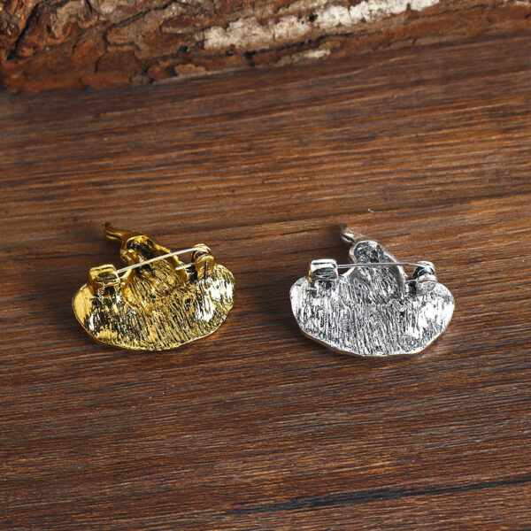 Halloween Wizard Hat Brooch Pin Antique Gold and Silver 2 Pack - Image 2