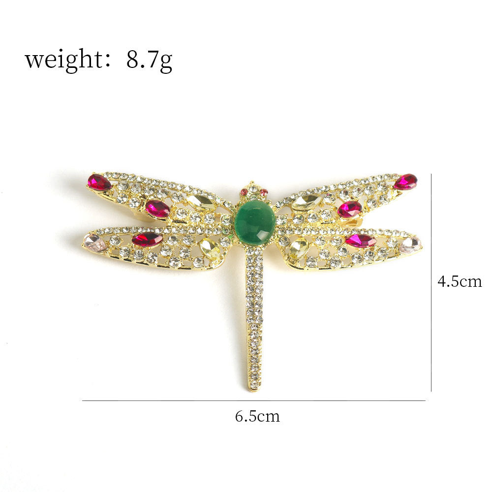 Sparkling Diamond Dragonfly Alloy Brooch Pin 2 Pack - Image 3