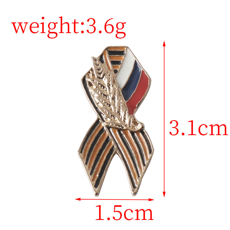 Soviet Russia Victory Day St. George Ribbon Metal Brooch Pin 4 Pack - Image 3