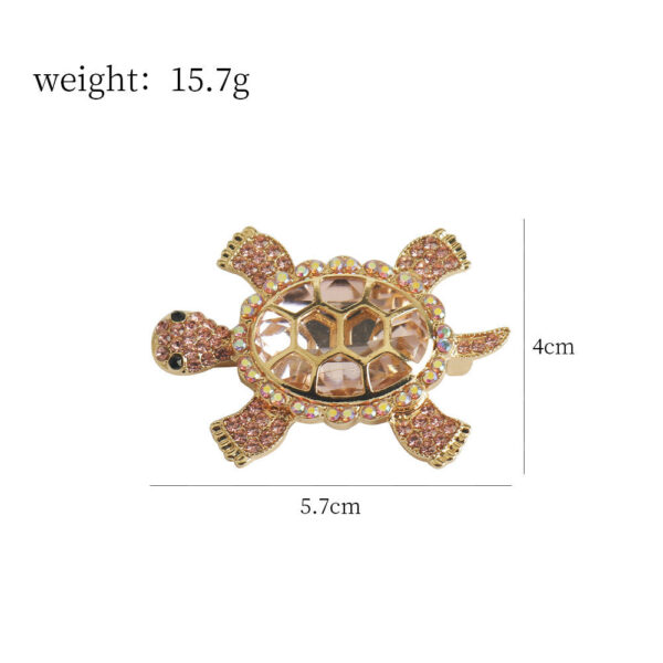 Glittering Turtle Brooch - Enchanting Animal Pin with Diamonds 3 Pack - Image 3
