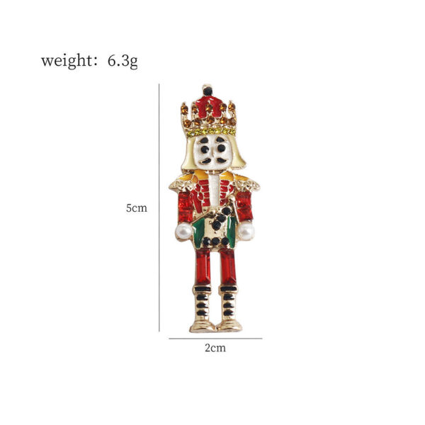 Dripping Charm Nutcracker Soldier Brooch Pin 2 Pack - Image 3