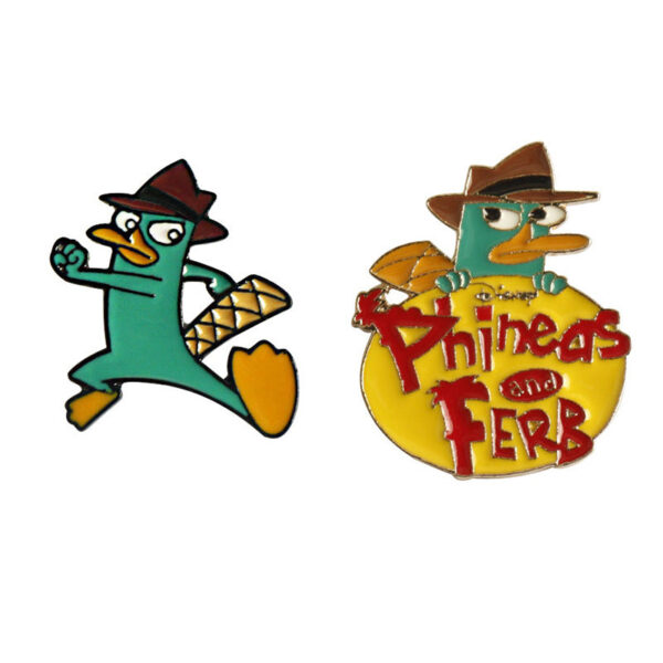 Phineas and Ferb Duck-Mouthed Platypus Metal Brooch 2 Pack - Image 3