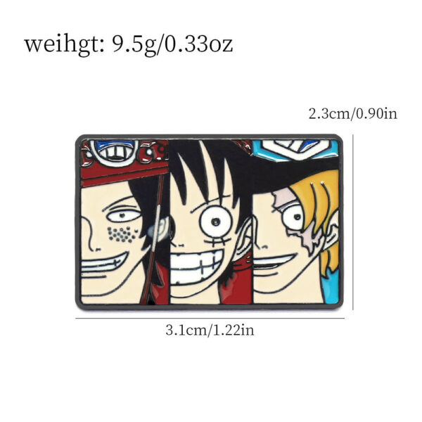 One Piece Thousand Sunny Metal Brooch Pin 5 Pack - Image 4