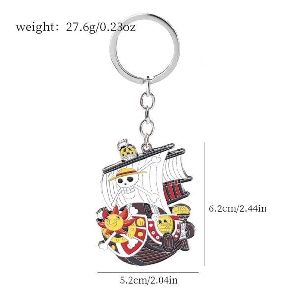 One Piece Thousand Sunny Metal Brooch Pin 5 Pack - Image 5
