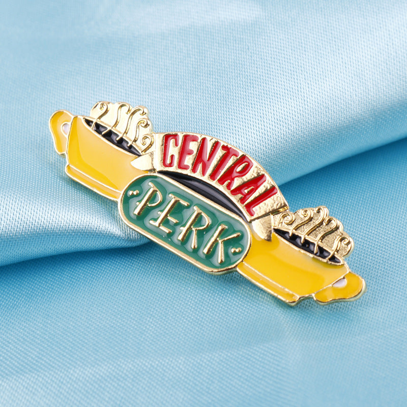 Central Perk Coffee House Metal Brooch Pin 2PCS - Image 2