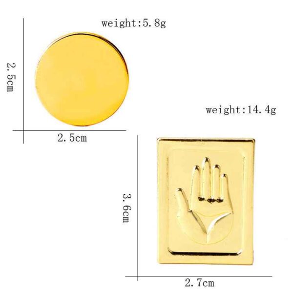Jojo's Bizarre Adventure Jotaro Kujo Golden Hat Metal Brooch 2 Pack