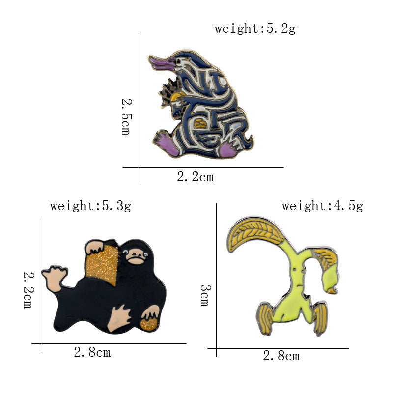 The Secret Life of Pets Niffler Metal Brooch Pin 3 Pack - Image 3