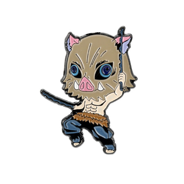 Demon Slayer Yori Zenitsu Inosuke Metal Brooch Pins 3 Pack - Image 5
