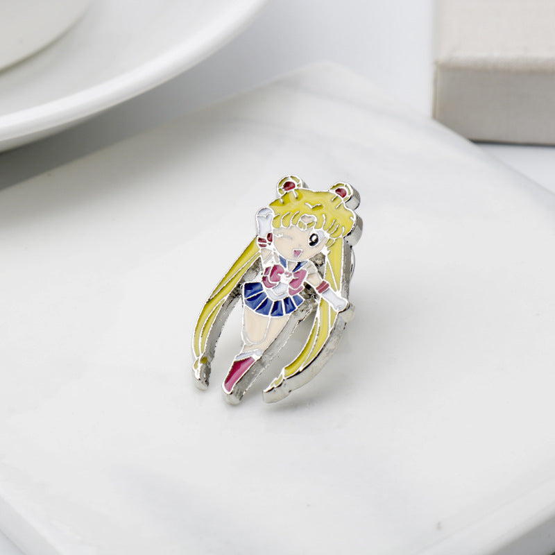 Sailor Moon Luna Droplet Alloy Brooch 3 Pack - Image 5