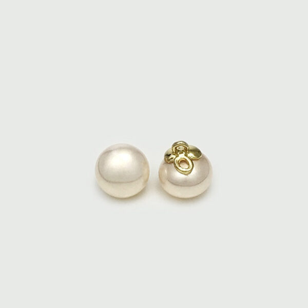 10mm Oval Pearl Buttons Golden Loop for Silk Shirts Dresses 20pcs - Image 4
