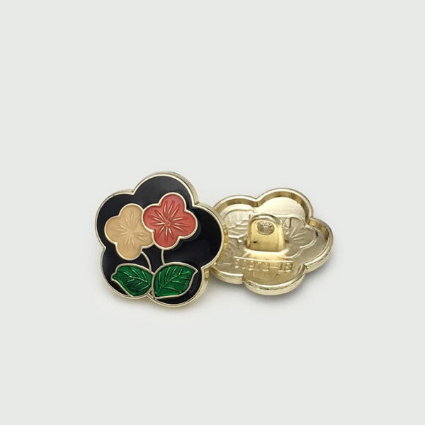 Vintage Chinese Palace Style Cloisonné Metal Buttons with Loop 54 Pack - Image 10
