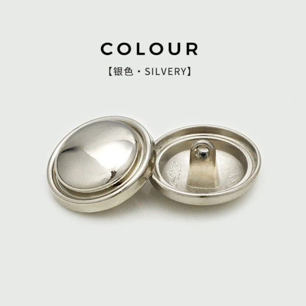Round Slim-Edged Curved Mushroom Metal Buttons for Coats 20pcs - Image 4