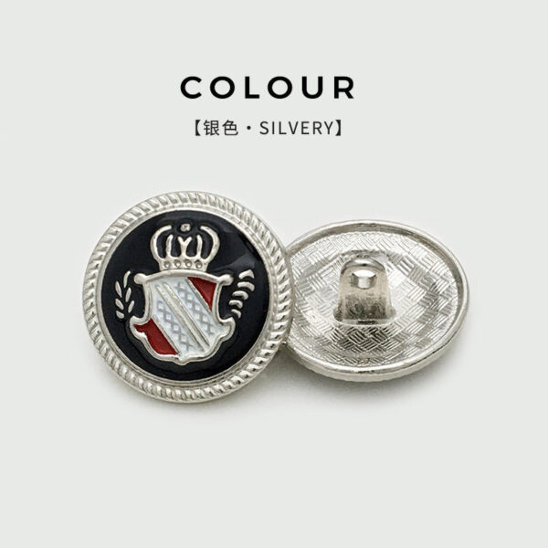 15-25mm British Style Crown Round Metal Buttons with Shank 20pcs - Image 5
