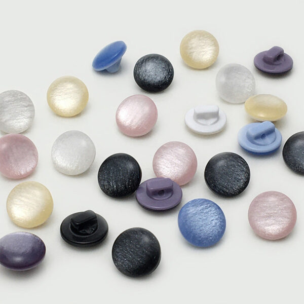 11mm Round Resin Pearlized Shirt Buttons with Shank 100pcs - Image 3