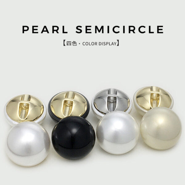 Semi-Circular Mushroom-Shaped Pearl Buttons Hidden Holes 20pcs - Image 2