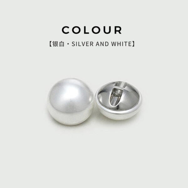 Semi-Circular Mushroom-Shaped Pearl Buttons Hidden Holes 20pcs - Image 4