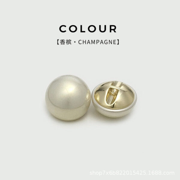 Semi-Circular Mushroom-Shaped Pearl Buttons Hidden Holes 20pcs - Image 5