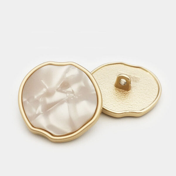 17.5/22.5/25mm Irregular Apple-shaped Metal Shank Buttons 12pcs - Image 3
