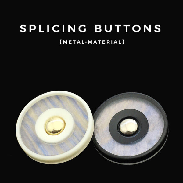 17.5/20/22.5mm Round Dual-Tone Resin Metal Shank Buttons 20pcs - Image 2