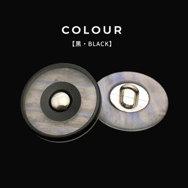 17.5/20/22.5mm Round Dual-Tone Resin Metal Shank Buttons 20pcs - Image 4