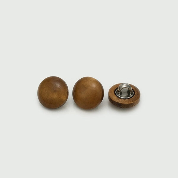 11mm Wooden Mushroom Buttons with Metal Shank for Sweaters Knitwear 40pcs - Image 7