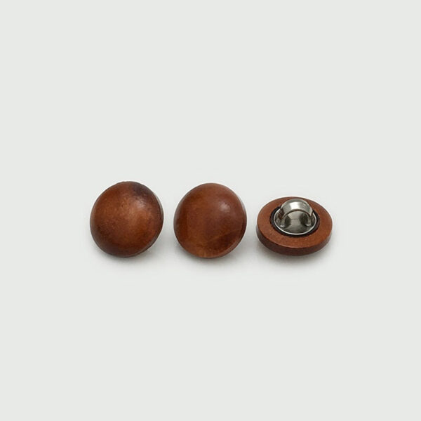 11mm Wooden Mushroom Buttons with Metal Shank for Sweaters Knitwear 40pcs - Image 9