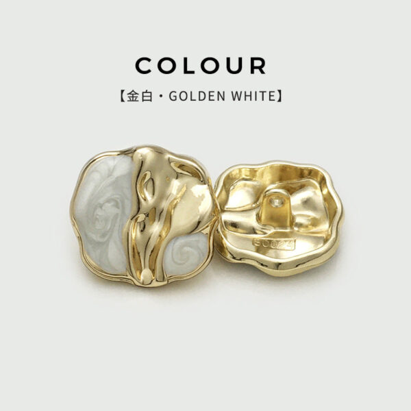 Two-Tone Irregular Painted Metal Buttons for Outerwear 20pcs - Image 4