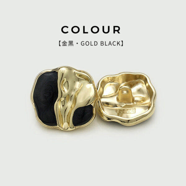 Two-Tone Irregular Painted Metal Buttons for Outerwear 20pcs - Image 6