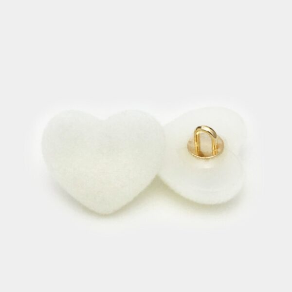 15/20mm Velvet Resin Heart Buttons with Metal Shank for Coats Sweaters 20pcs - Image 4