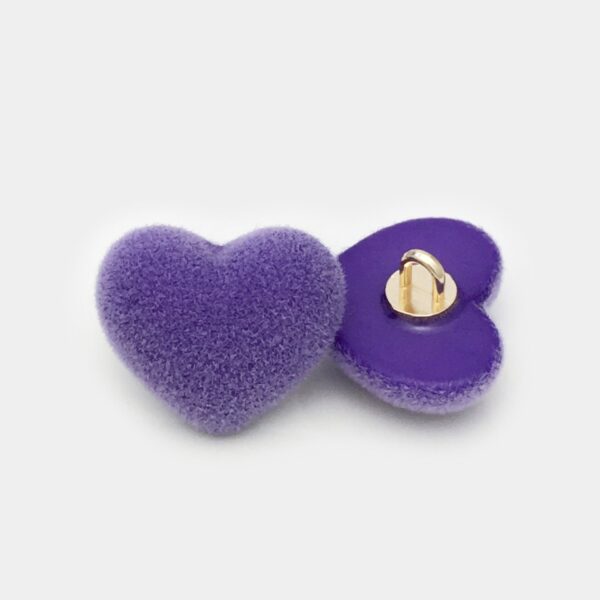 15/20mm Velvet Resin Heart Buttons with Metal Shank for Coats Sweaters 20pcs - Image 6