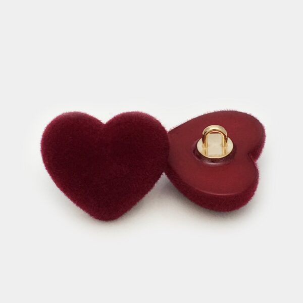 15/20mm Velvet Resin Heart Buttons with Metal Shank for Coats Sweaters 20pcs - Image 8