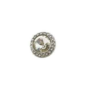 12-20mm Glitzy Golden Metal Buttons with Glass Diamonds for Shirts 12pcs