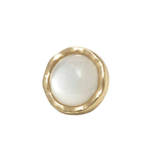 11mm Golden Floral Metal Cat-Eye Pearl Buttons for Shirts 20pcs