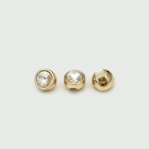 8mm Gold Silver Metal Diamond Shirt Buttons Concealed Hole 20pcs