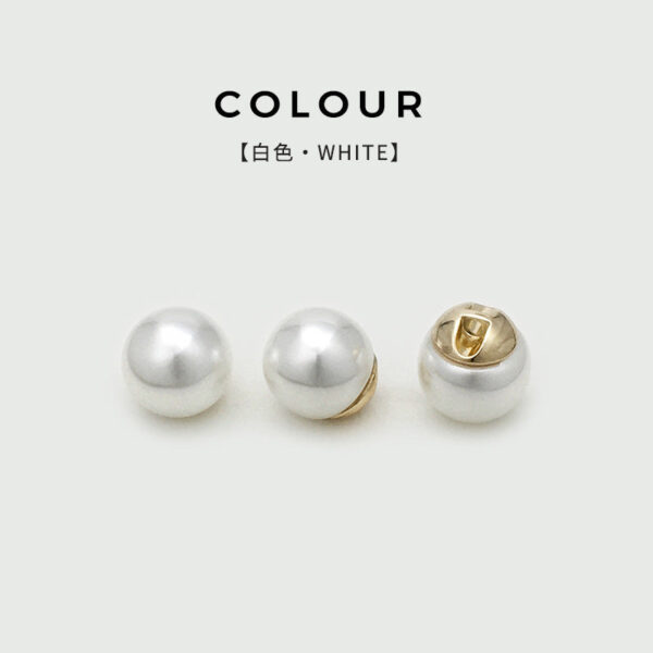 10mm-20mm Highlight Pearl Metal Buttons Concealed Hole 20pcs - Image 3