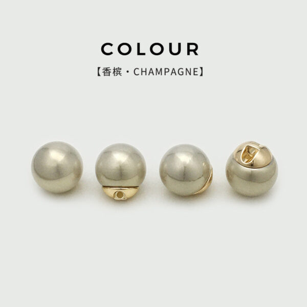 10mm-20mm Highlight Pearl Metal Buttons Concealed Hole 20pcs - Image 6