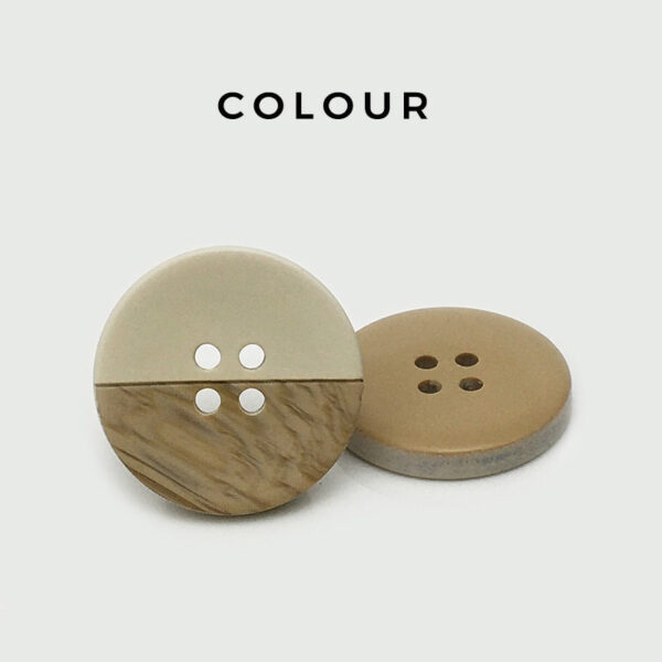 15-28mm Round 4-Hole Dual-Tone Resin Coat Buttons - Image 4