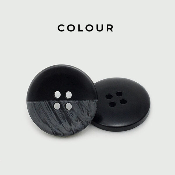15-28mm Round 4-Hole Dual-Tone Resin Coat Buttons - Image 3