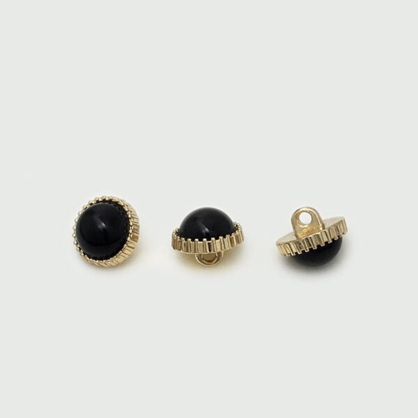 10mm Black Pearl Round Metal Buttons for Cardigan and Sweater 20pcs - Image 3