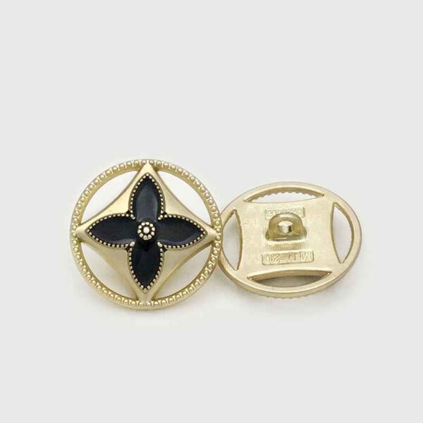 25mm Round Hollow Clover Buttons for Women's Trench Coats 20pcs