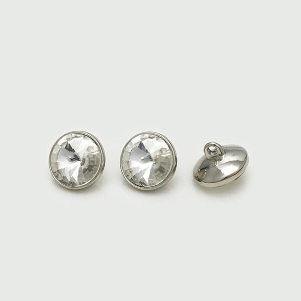 10-20mm Metal Buttons with Colorful Crystal and Shank 20pcs - Image 4