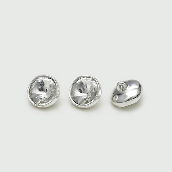 10-20mm Metal Buttons with Colorful Crystal and Shank 20pcs - Image 5