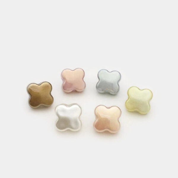 11mm Colorful Clover Hand-sewing Buttons for Shirt 20pcs - Image 2