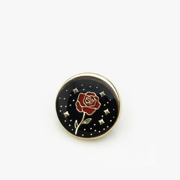 17.5/22.5mm Rose Round Metal Buttons with Shank 12pcs - Image 4
