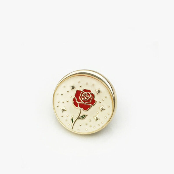 17.5/22.5mm Rose Round Metal Buttons with Shank 12pcs - Image 5