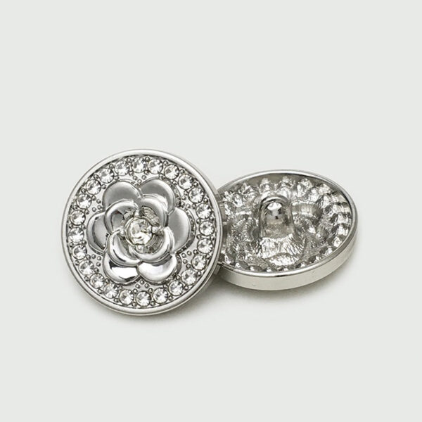 17.5/22.5mm Diamond Rose Metal Buttons for Coats Sweaters 20pcs - Image 5