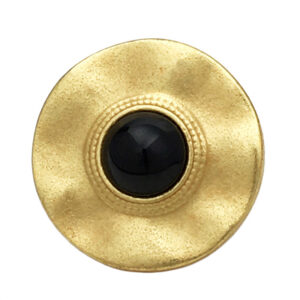17.5/22.5mm Black Pearl Irregular Round Gold Metal Buttons 12pcs