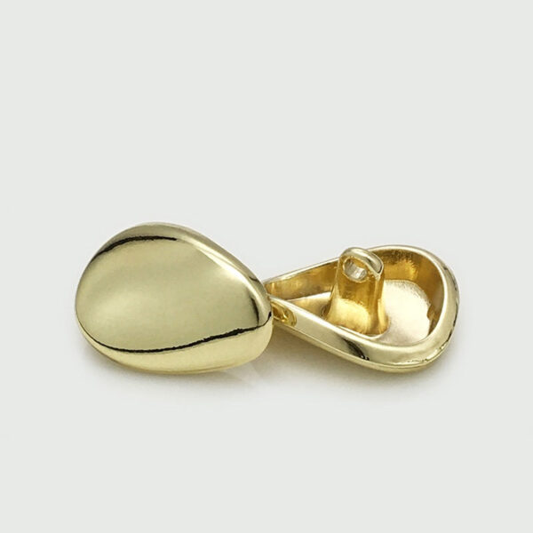 12/16/20mm Gold Silver Irregular Metal Buttons with Shank 20pcs - Image 4